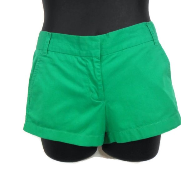 J Crew Girls Green Chino Shorts -14 - Picture 9 of 12